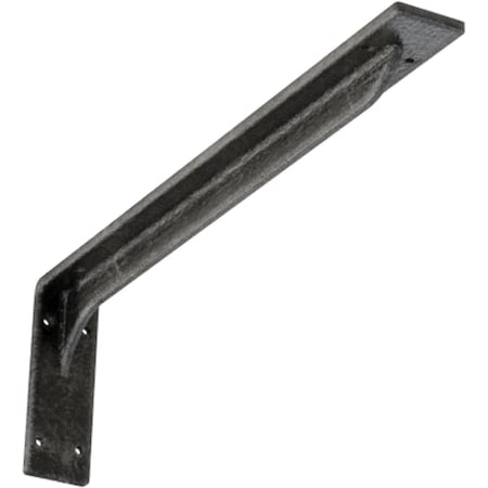 Ekena Millwork Embrey Steel Bracket, Antiqued Silver 2"W x 20"D x 6 1/2"H BKTM02X20X06EBASV